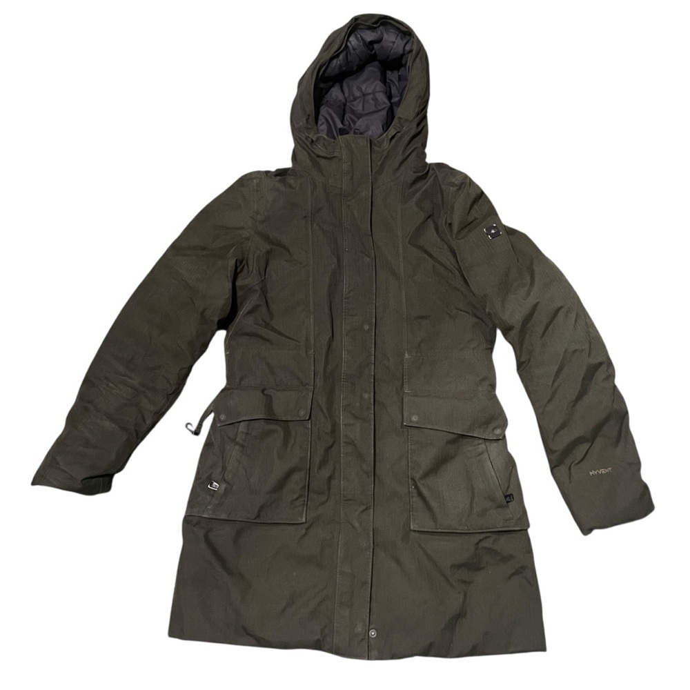 The North Face Goos Down Canvas Parka Jacket Coat Women’s Size S Winter Green‎